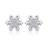 S925 Sterling Silver Earrings with CZ in Pavé Setting - 0.8*0.8cm for Women