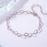 925 Sterling Silver Plated White Gold Adjustable Bracelet for Women