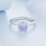 925 Sterling Silver Ring with Pavé Setting CZ, Size 6.0
