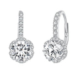 925 Sterling Silver Moissanite 6.5 Carat Earrings for Women