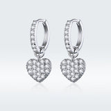 925 Sterling Silver CZ Pavé Setting Earrings for Women