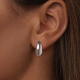 925 Sterling Silver White Gold Plated Earrings