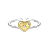 925 Sterling Silver Plated White Gold Pavé Setting CZ Ring for Women