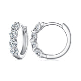 925 Sterling Silver Moissanite 0.1 Carat Platinum Plated Earrings for Women