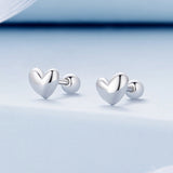 925 Sterling Silver Plated Platinum 5mm Earrings for Women