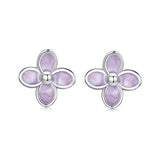 925 Sterling Silver Earrings with Enamel Process for Women