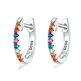 S925 Sterling Silver Earrings with CZ Pave Setting