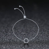925 Sterling Silver Bracelet 26.5CM with 1.5*1.1CM Pendant for Unisex