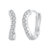 925 Sterling Silver Pavé CZ Earrings for Women