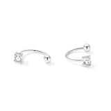 925 Sterling Silver Earrings for Women with CZ in Pavé Setting