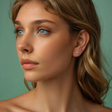 925 Sterling Silver Earrings with Pavé Setting CZ