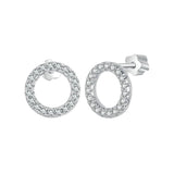 925 Sterling Silver 10mm Moissanite Earrings for Women