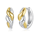 925 Sterling Silver Earrings with Plated White Gold and Gold for Women
