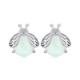 925 Sterling Silver Luminous Stone Earrings