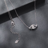 925 Sterling Silver Moissanite Necklace 40+5cm in Length for Women