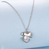 925 Sterling Silver White Gold Plated 40cm+5cm Length CZ Necklace for Women