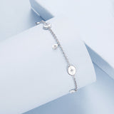 925 Sterling Silver & Plated White Gold CZ Bracelet