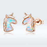 925 Sterling Silver Opal Earrings for Women