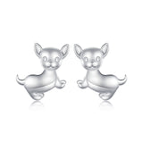 925 Sterling Silver Earrings Plated Platinum 10*12mm for Women