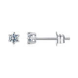 925 Sterling Silver 0.65 Carat Moissanite Earrings for Women