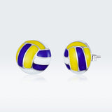 925 Sterling Silver Oxidized Enamel Earrings for Women