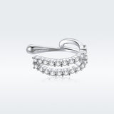 925 Sterling Silver Plated Platinum CZ Earrings