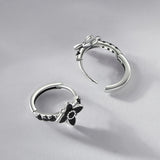 925 Sterling Silver Enamel and CZ Earrings for Women