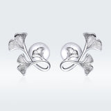 925 Sterling Silver Plated Platinum Wiredrawing Earrings