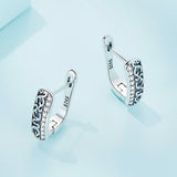 925 Sterling Silver Earrings with Pavé Setting CZ - 1.3m x 0.5m for Women