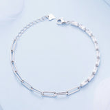 925 Sterling Silver Pavé Setting CZ Bracelet with Platinum Plating, Adjustable 14.5+3cm, for Women