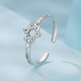 925 Sterling Silver Oxidized Silver 0.8cm Pendant Rings for Women