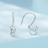 S925 Oxidized Silver Earrings 17x3mm for Women
