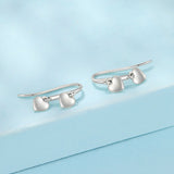 925 Sterling Silver Earrings 1.8*0.5cm for Women