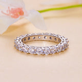925 Sterling Silver Moissanite 0.1ct Ring Size 6 for Women