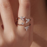 925 Sterling Silver Pavé Setting CZ White Gold Plated Ring 0.18cm for Women