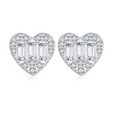 925 Sterling Silver Earrings with Pavé Set CZ