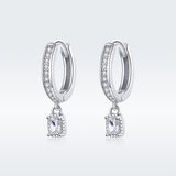 925 Sterling Silver 1.7cm Pavé Setting CZ Earrings