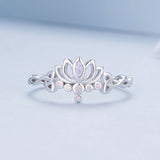 925 Sterling Silver Opal Nanometer Stone Ring Size 6.0 for Women