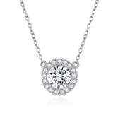 925 Sterling Silver Plated Platinum 49cm Pavé Setting CZ Necklace for Women
