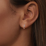 925 Sterling Silver White Gold Plated Earrings
