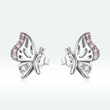 925 Sterling Silver Earrings with CZ in Pavé Setting