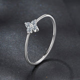 925 Sterling Silver Moissanite Size 6 Ring for Women