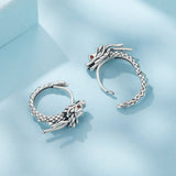 925 Sterling Silver Pave Setting CZ Oxidized Earrings for Women