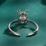 925 Sterling Silver Enamel Pavé CZ Ring