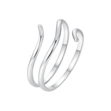 925 Sterling Silver Oxidized Silver Adjustable Ring for Men