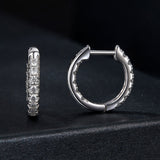 925 Sterling Silver 0.023 Carat Moissanite Earrings for Women