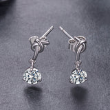 925 Sterling Silver Moissanite 0.50 Carat Earrings for Women