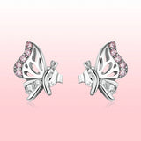 925 Sterling Silver Earrings with CZ in Pavé Setting