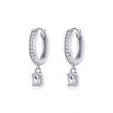 925 Sterling Silver 1.7cm Pavé Setting CZ Earrings
