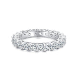 925 Sterling Silver Moissanite 0.1ct Ring Size 6 for Women